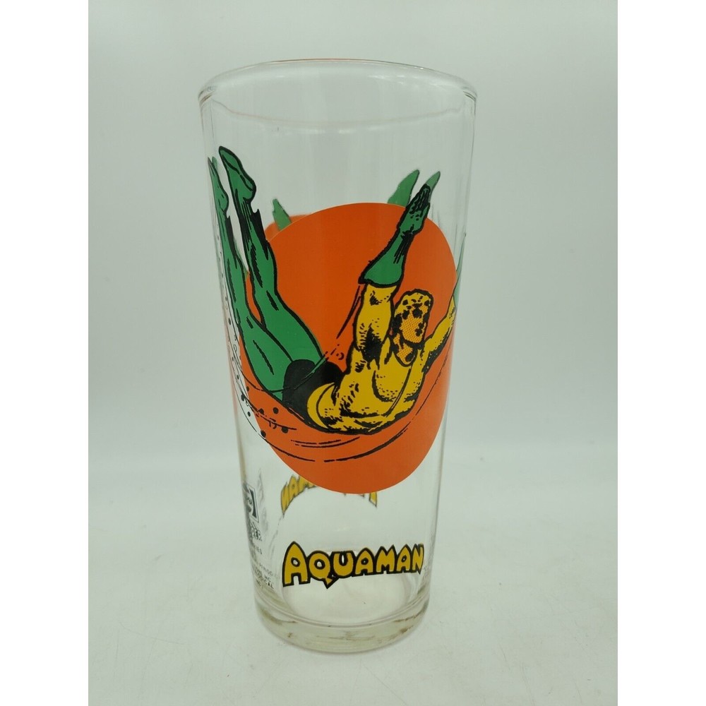Vintage AQUAMAN 1976 DC Comics Pepsi Super Series 6.25" Collector Moon Glass